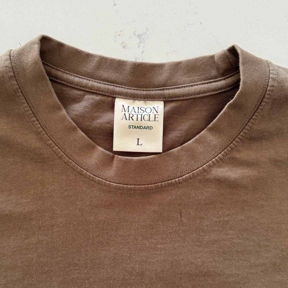 MAISON ARTICLE Premium Essential Tee - Brown L